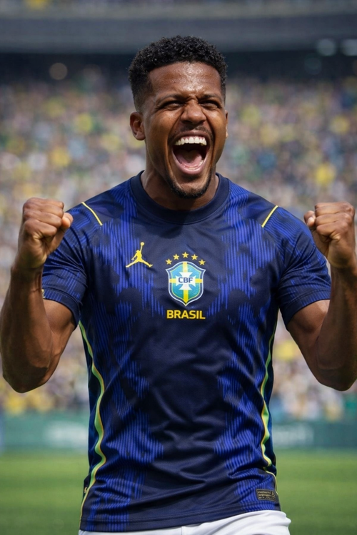 Camisa Seleção Brasileira Azul/Tamanho G /Modelo II / Jogador